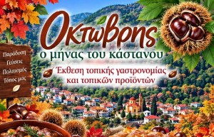 Έκθεση τοπικής γαστρονομίας στο Άνω Κεράσοβο: Το κάστανο στο επίκεντρο της παράδοσης (Παρ 16 - Κυρ 18/10/2026)