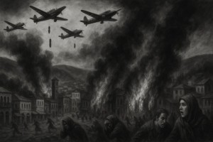 Τέλεση επιμνημόσυνης δέησης στη μνήμη των θυμάτων του βομβαρδισμού της Μ.Τετάρτης 16/4/1941, στο Αγρίνιο (Μ.Τετ 16/4/2025 12:30 μμ)