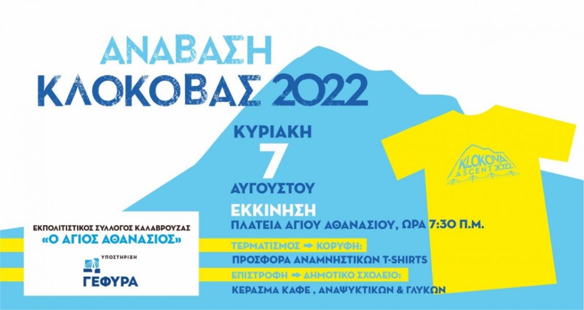Ανάβαση στην Κλόκοβα την Κυριακή 7 Αυγούστου 2022