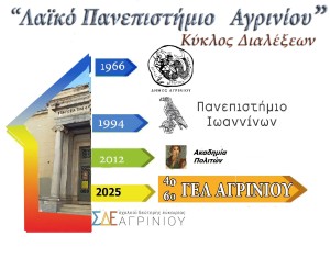 "Λαϊκό Πανεπιστήμιο Αγρινίου" : Ο γλύπτης Βασίλης Παπασάικας στην δεύτερη διάλεξη (Τετ 26/3/2025 18:00)